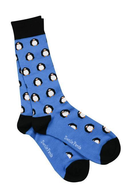 Penguin in blue socks by Swole Panda