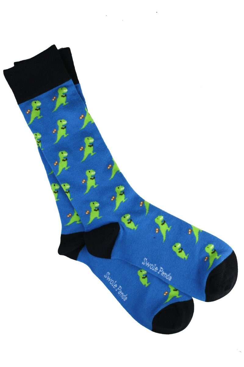 T-Rex bamboo socks by Swole Panda