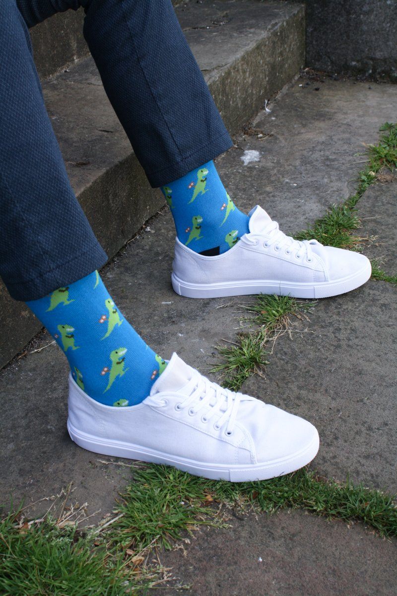 T-Rex bamboo socks by Swole Panda