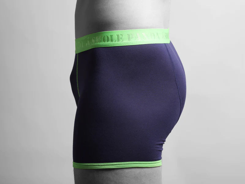 Navy and green trunks by Swole Panda