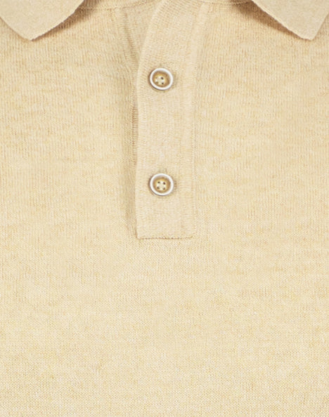 Knitted polo in honey by R2
