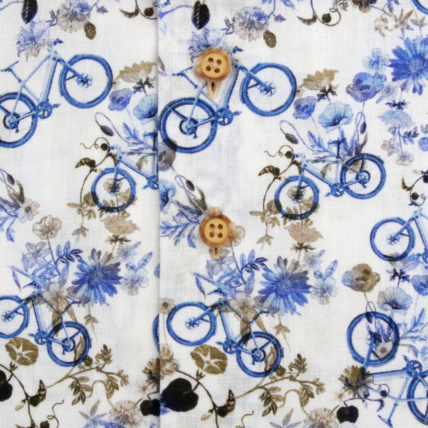 Bicycle print shirt in blue by R2