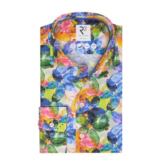 Bright floral in Cotton and linen mix by R2