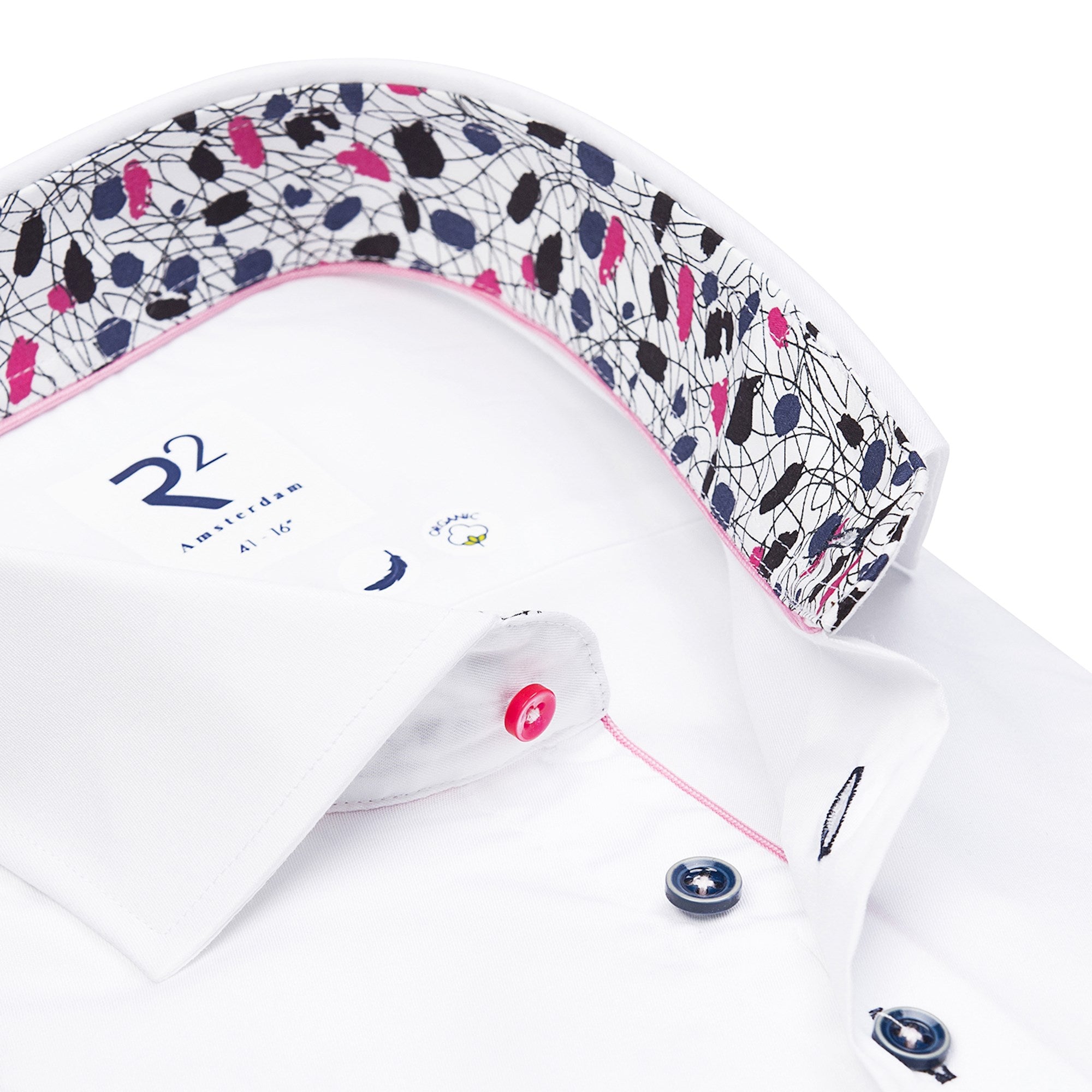 Liberty pink and blue detail on white by R2