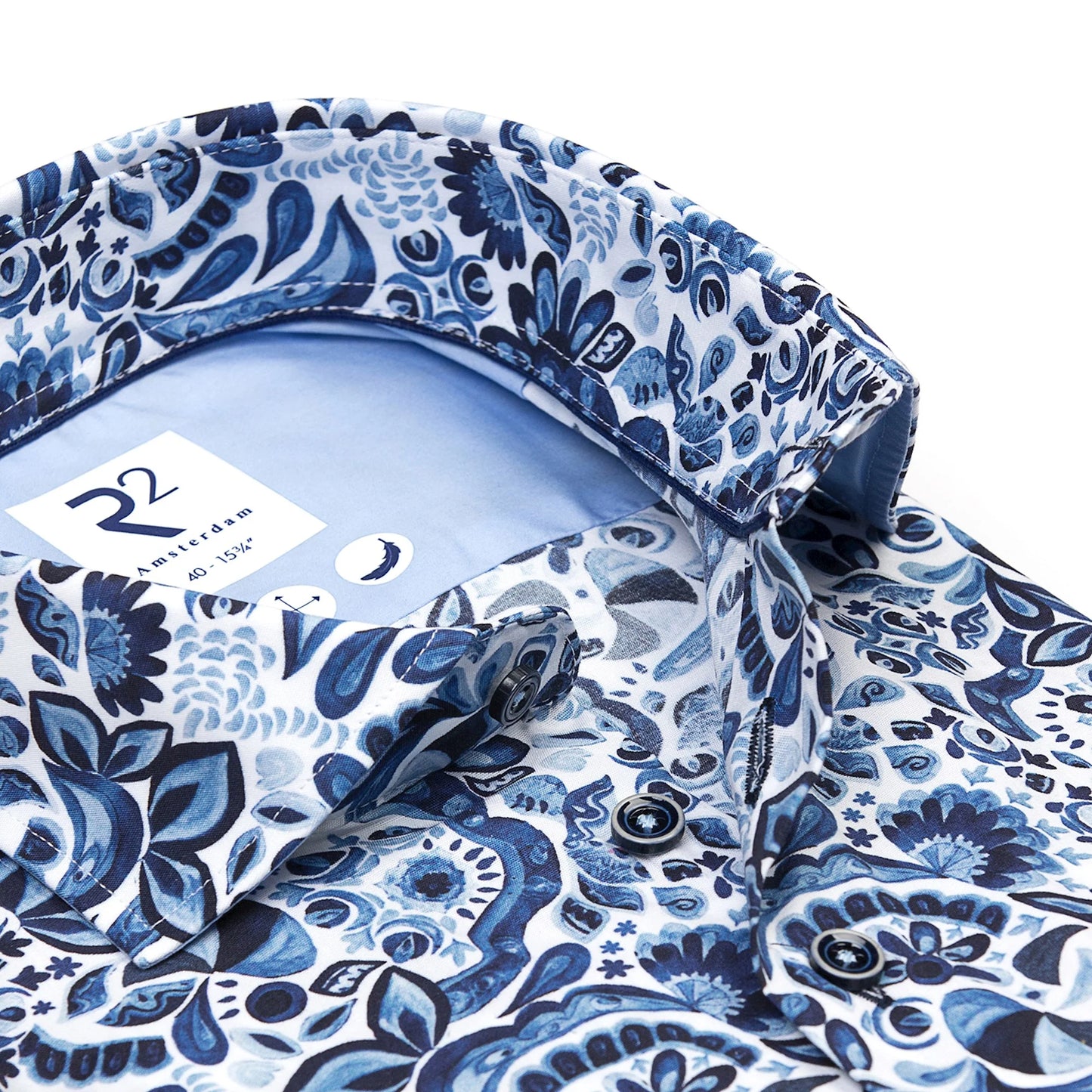 Indigo floral paisley by R2