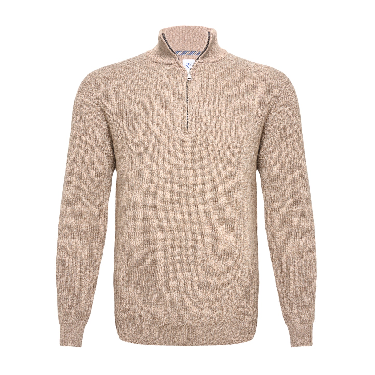 Merino 1/4 zip in brown by R2