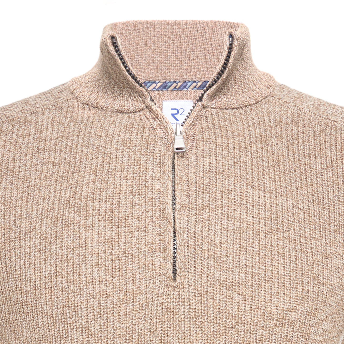 Merino 1/4 zip in brown by R2