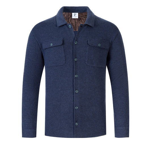 Overshirt in navy blue by R2