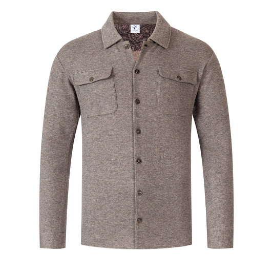 Overshirt in taupe brown