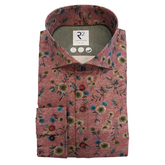 Burgundy Floral  Cotton by R2