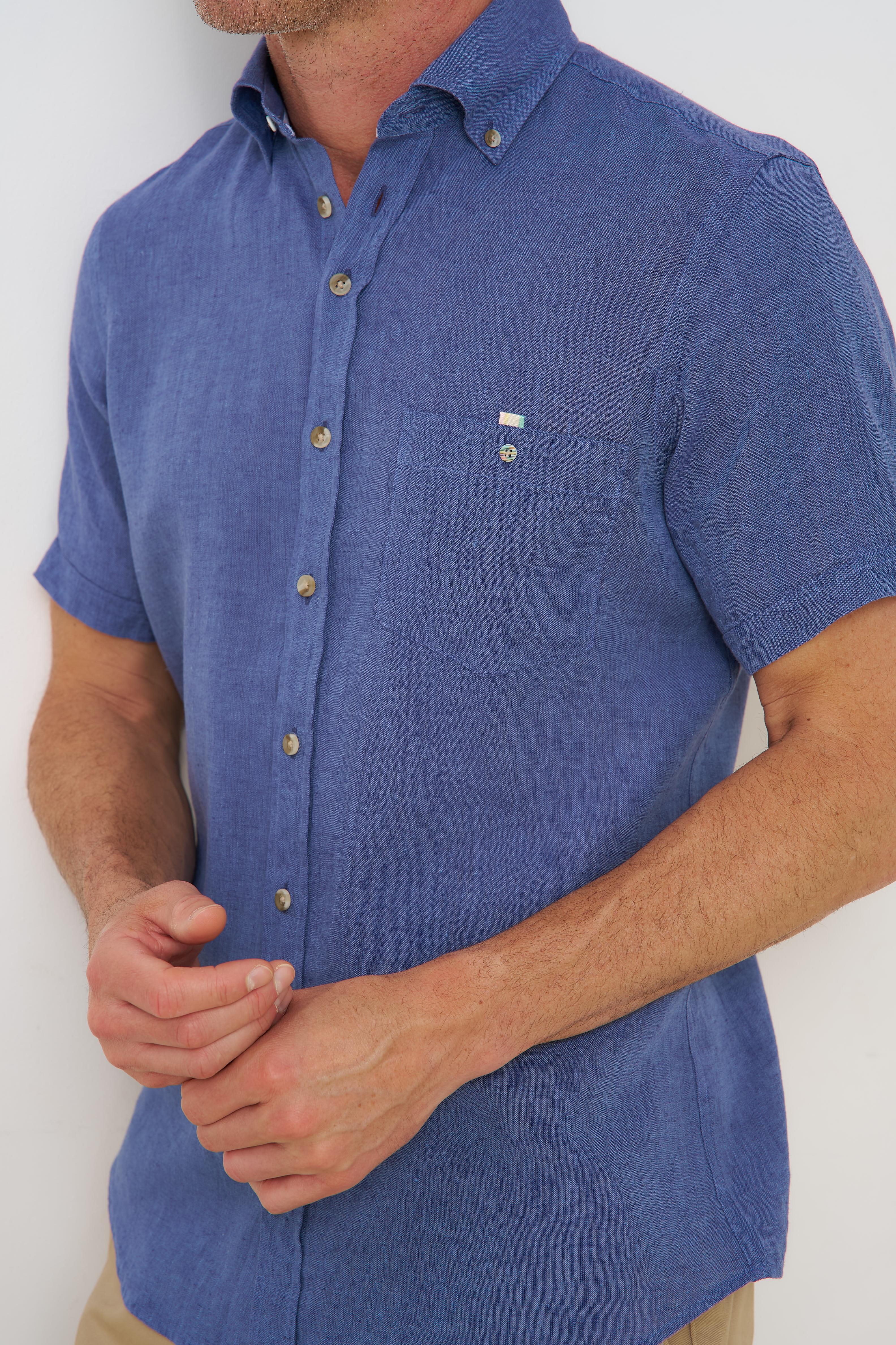 Denim Blue Linen Mix by R2