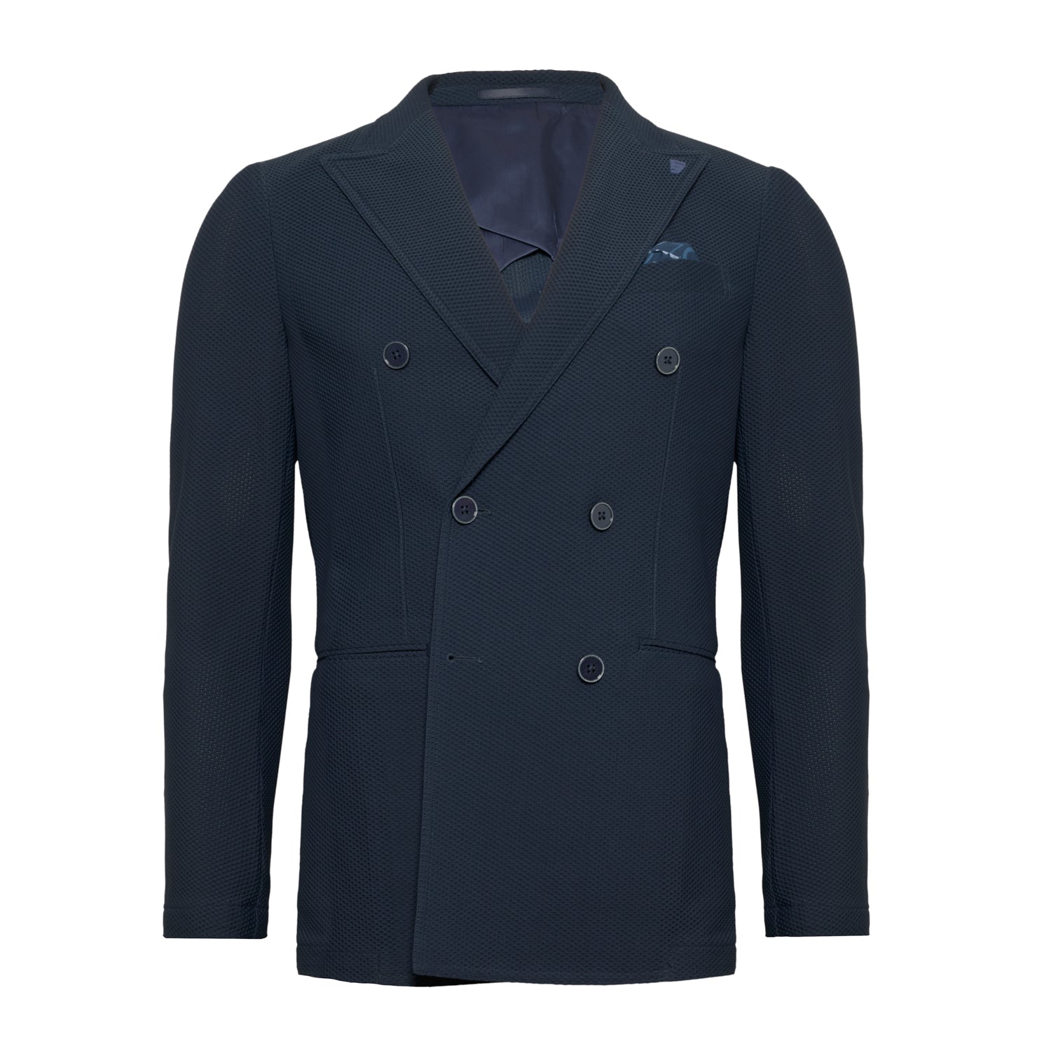 Double Breasted Travel Jacket in Navy by R2