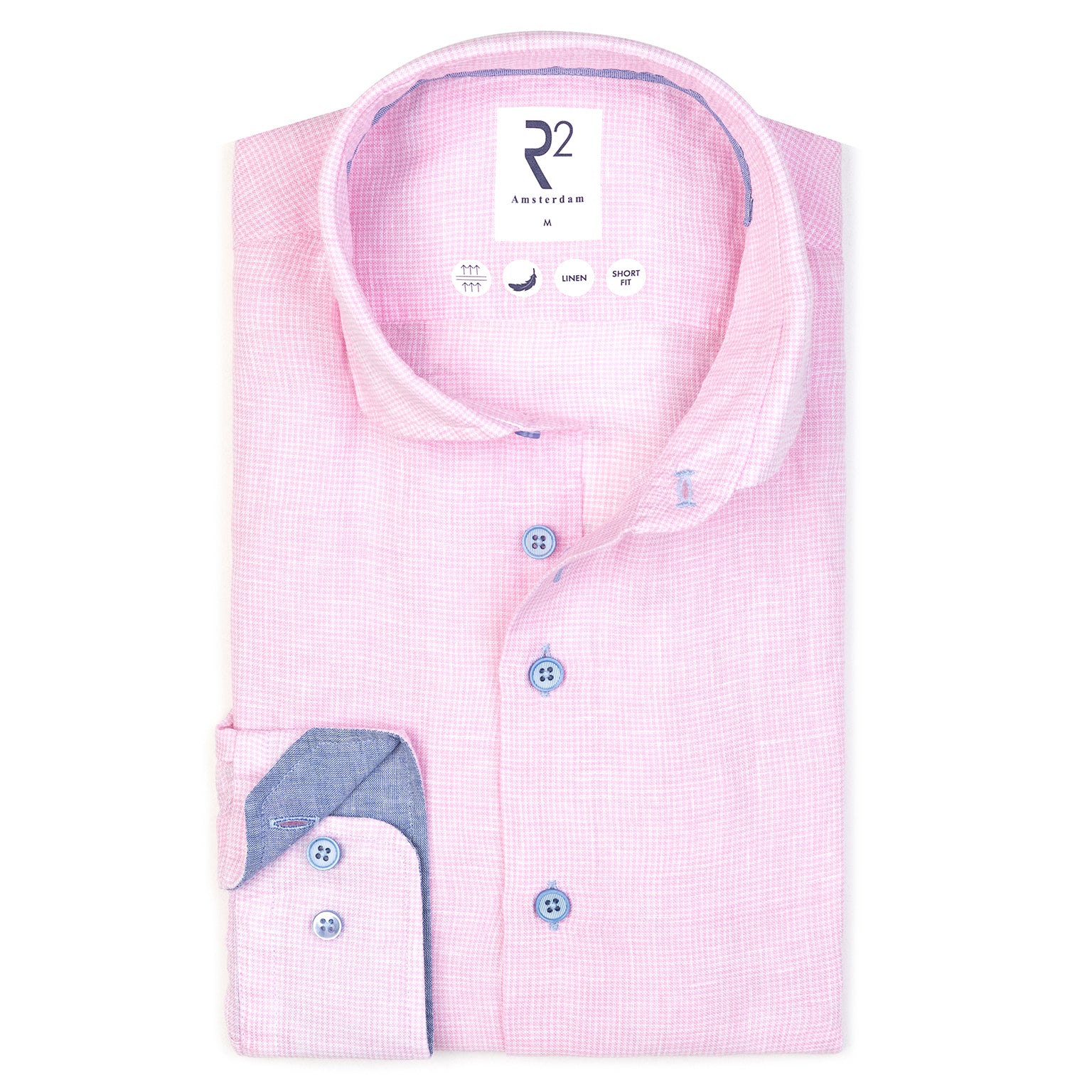 Mini Check Linen in Pink by R2