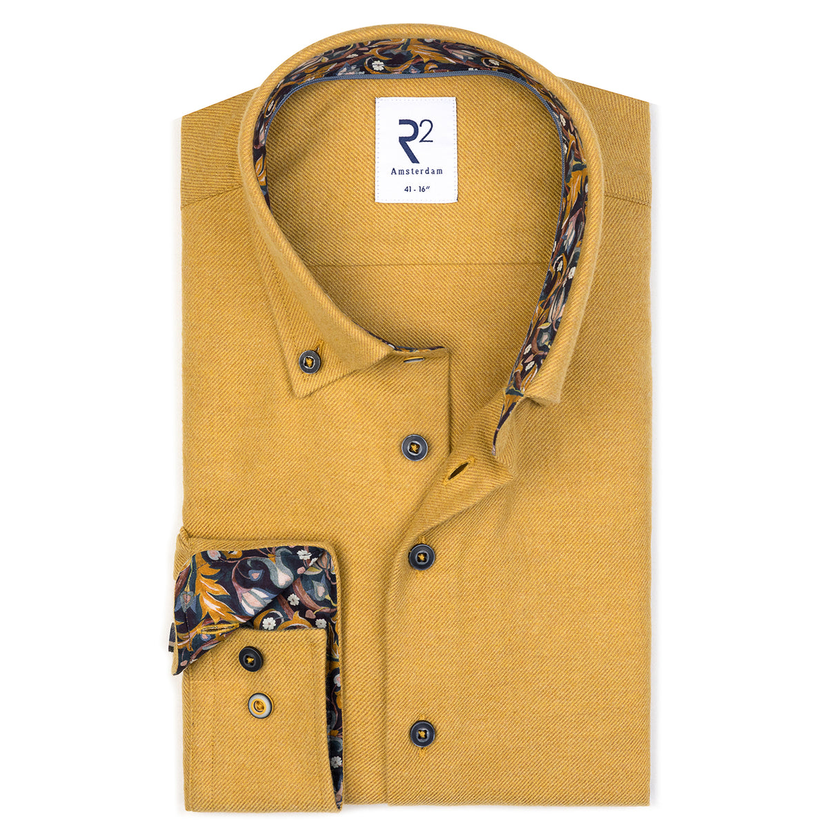 Mustard Flannel with Liberty Fabric Trim by R2