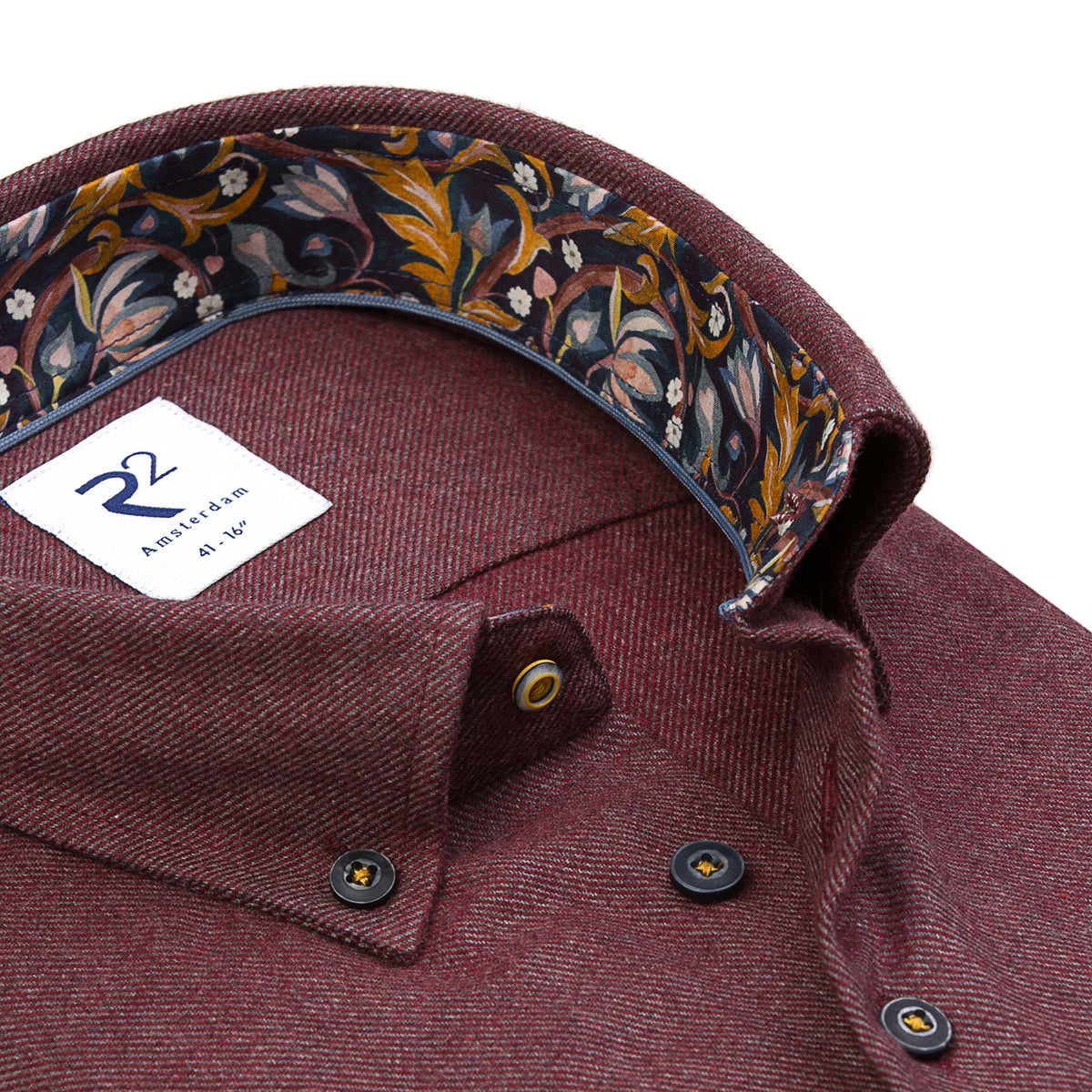 Burgundy Flannel with Liberty Fabric Trim by R2