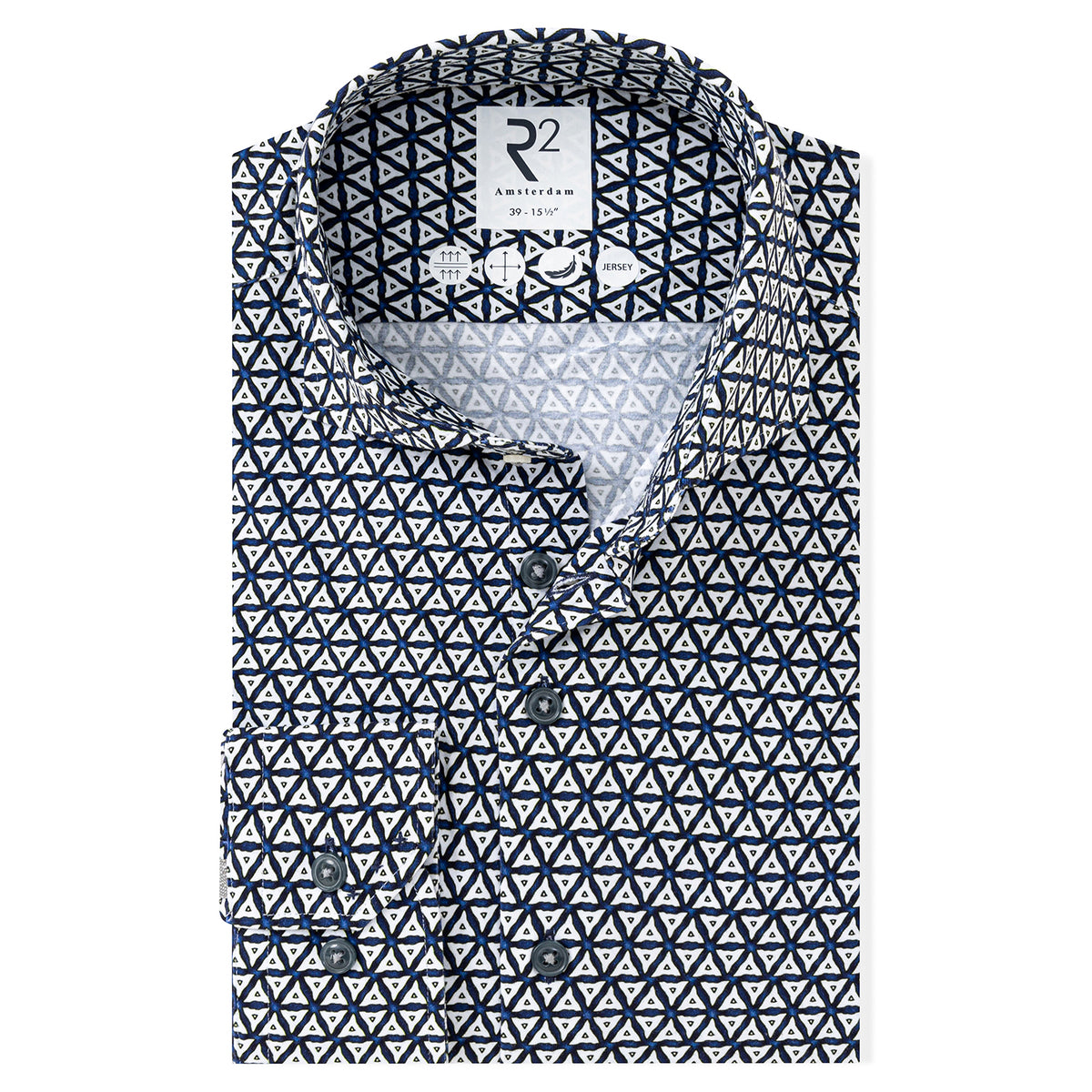 Triangle Jersey Shirt in Blue by R2