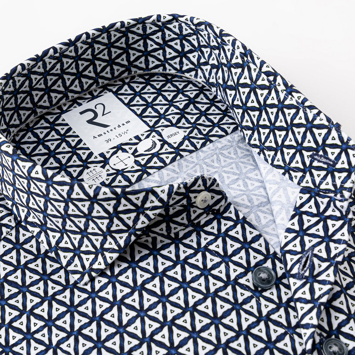 Triangle Jersey Shirt in Blue by R2