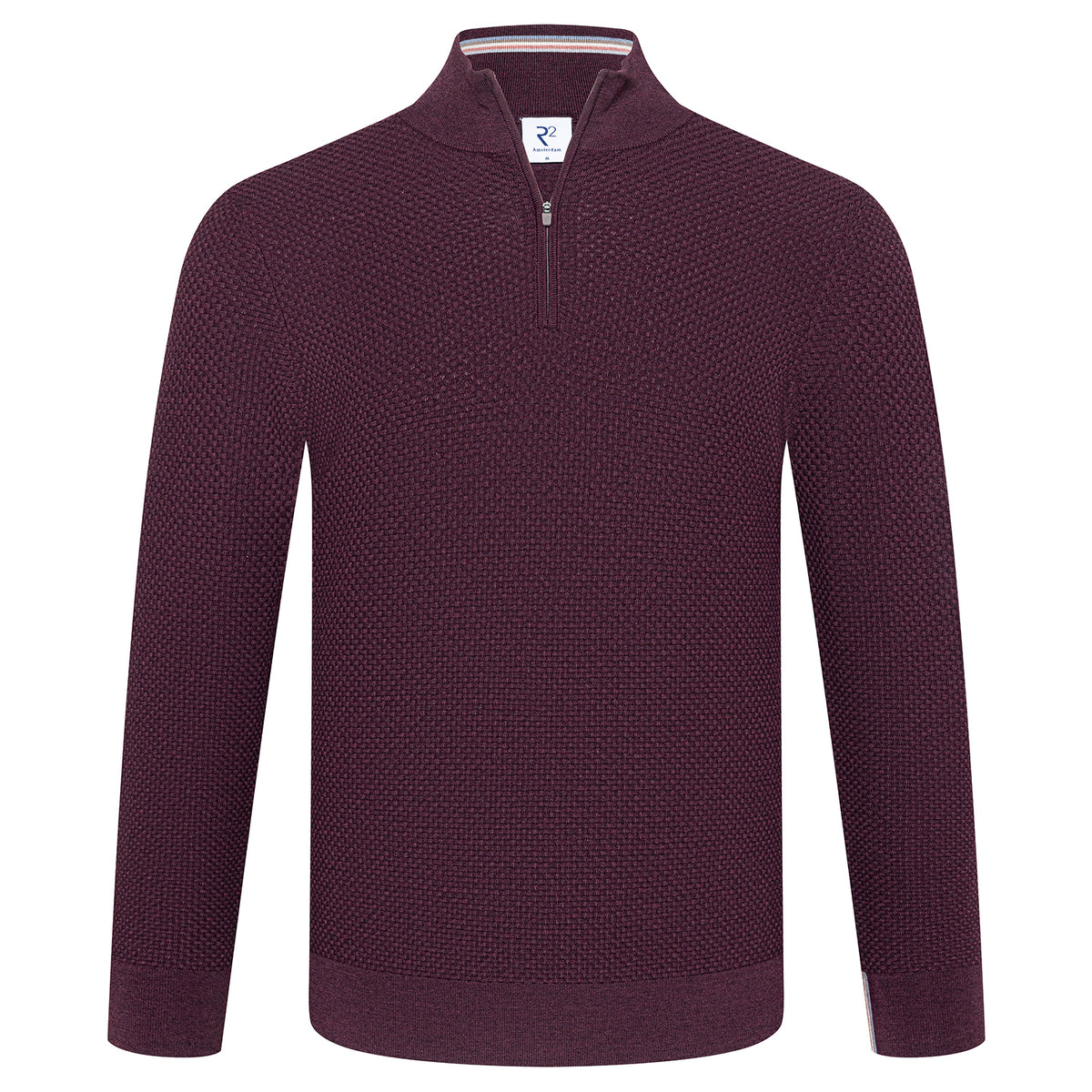 Merino 1/4 Zip in Burgundy by R2