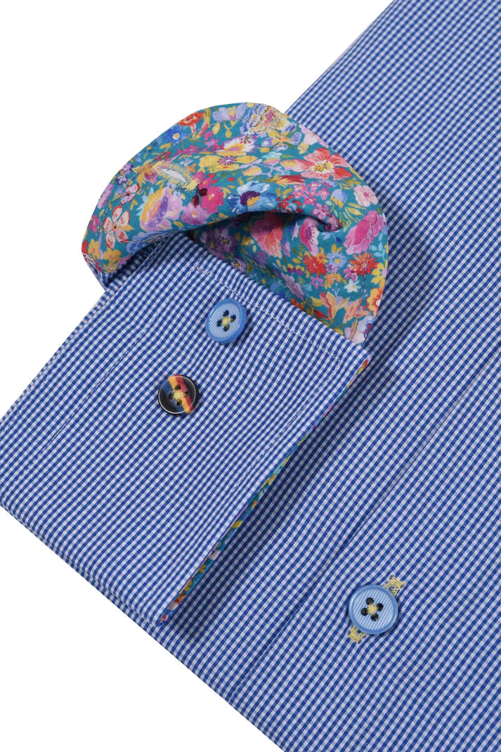 Small check in blue by R2