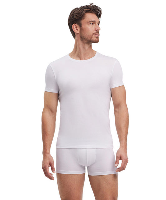 Fitted T-shirt 2pack in white by Falke