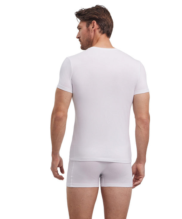 Fitted T-shirt 2pack in white by Falke