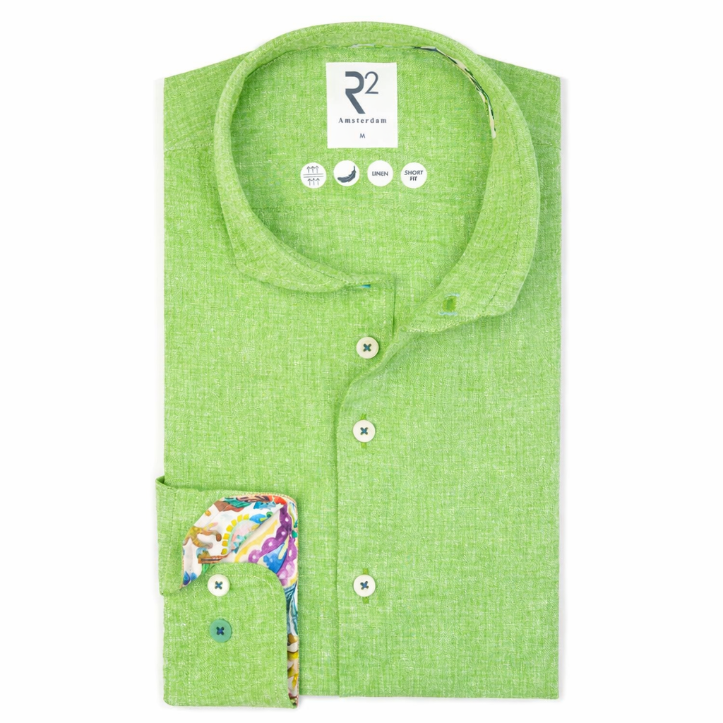 Cotton Linen Blend in Green By R2