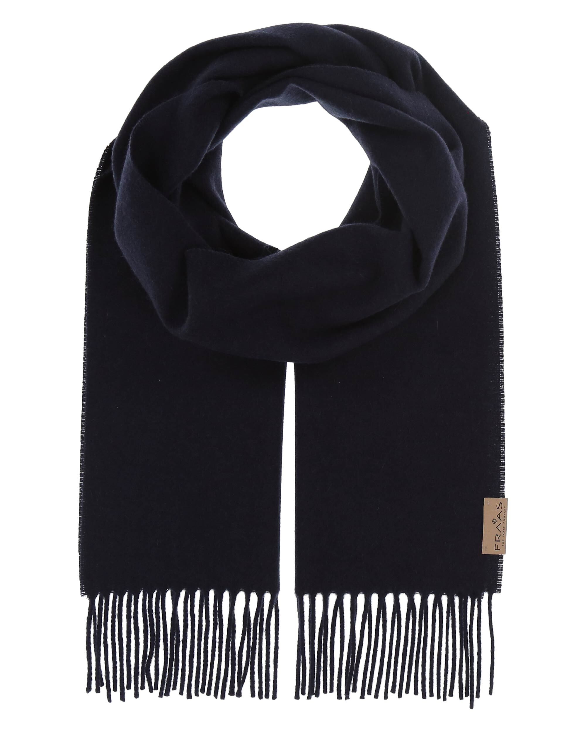 Navy cashmere scraf by Fraas