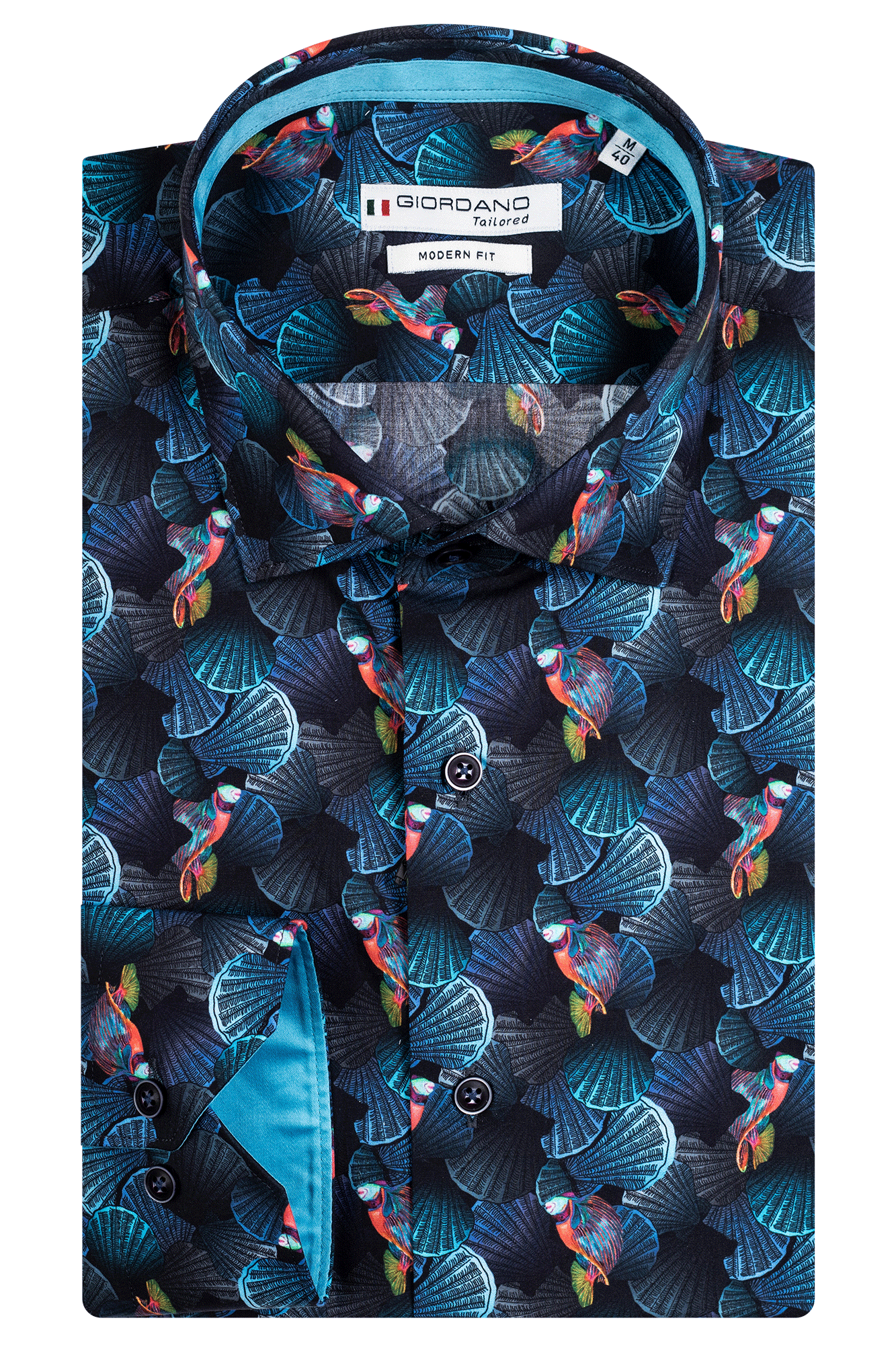 Shell and fish Liberty fabric by Giordano