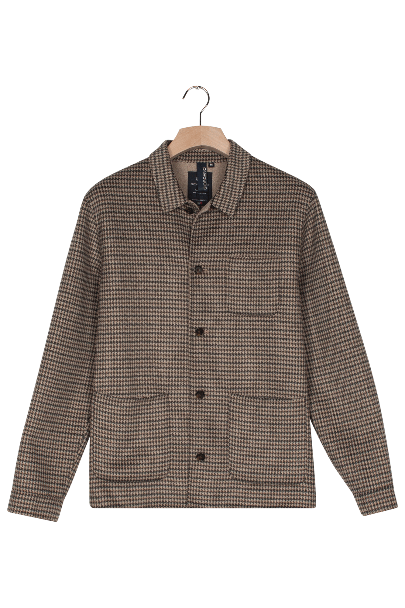 Hand finished soft wool shacket by Giordano