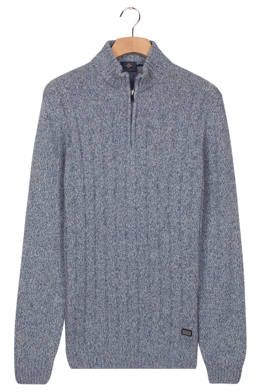 Wool 1/z zip in Blue by Baileys