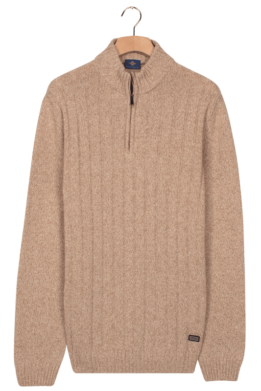 Wool 1/z zip in Beige Ecru by Baileys