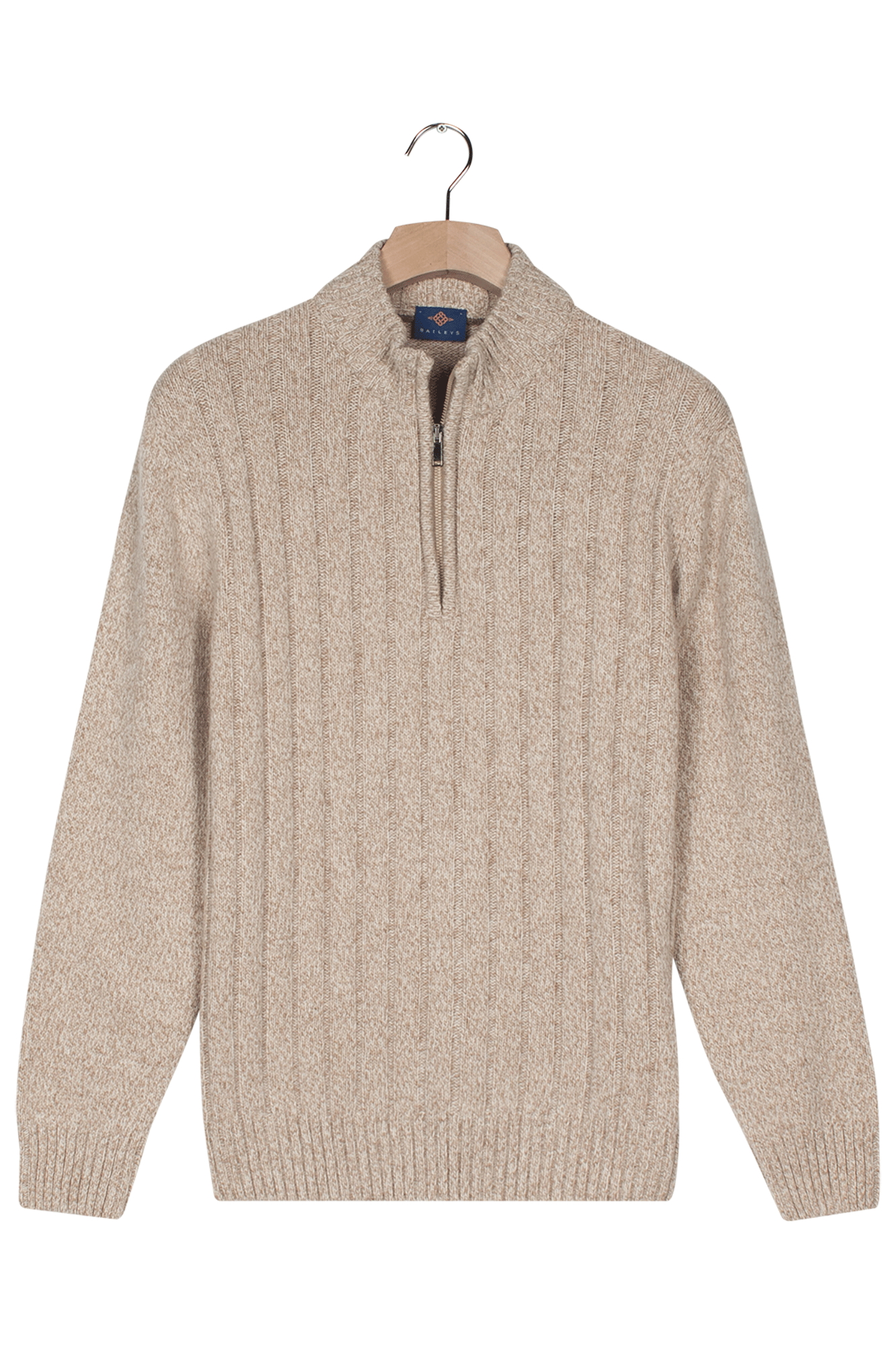 Wool 1/4 zip in Oat by Baileys