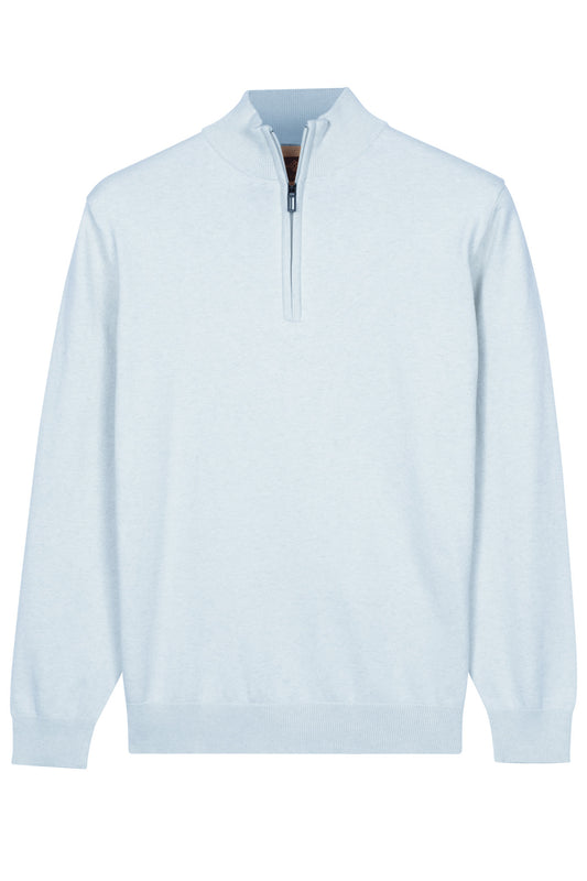 Cotton 1/4 Zip in Sky Blue by Baileys