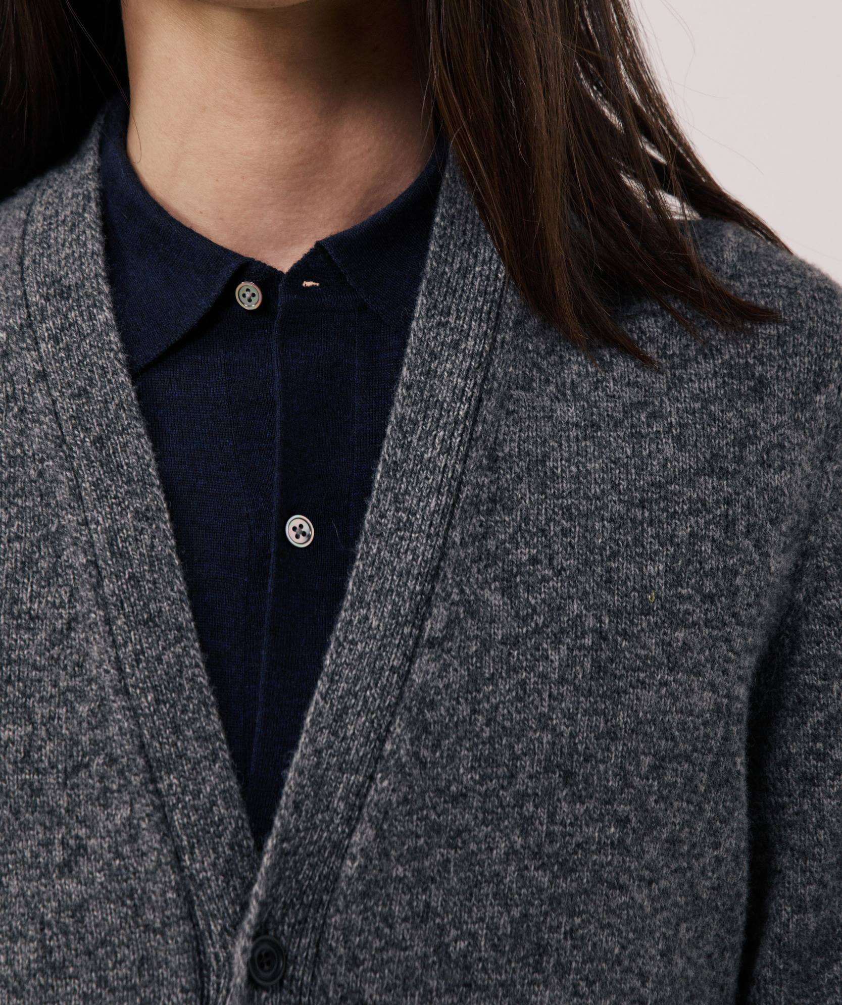 Marl Cardigan Sweater in Navy by Hartford
