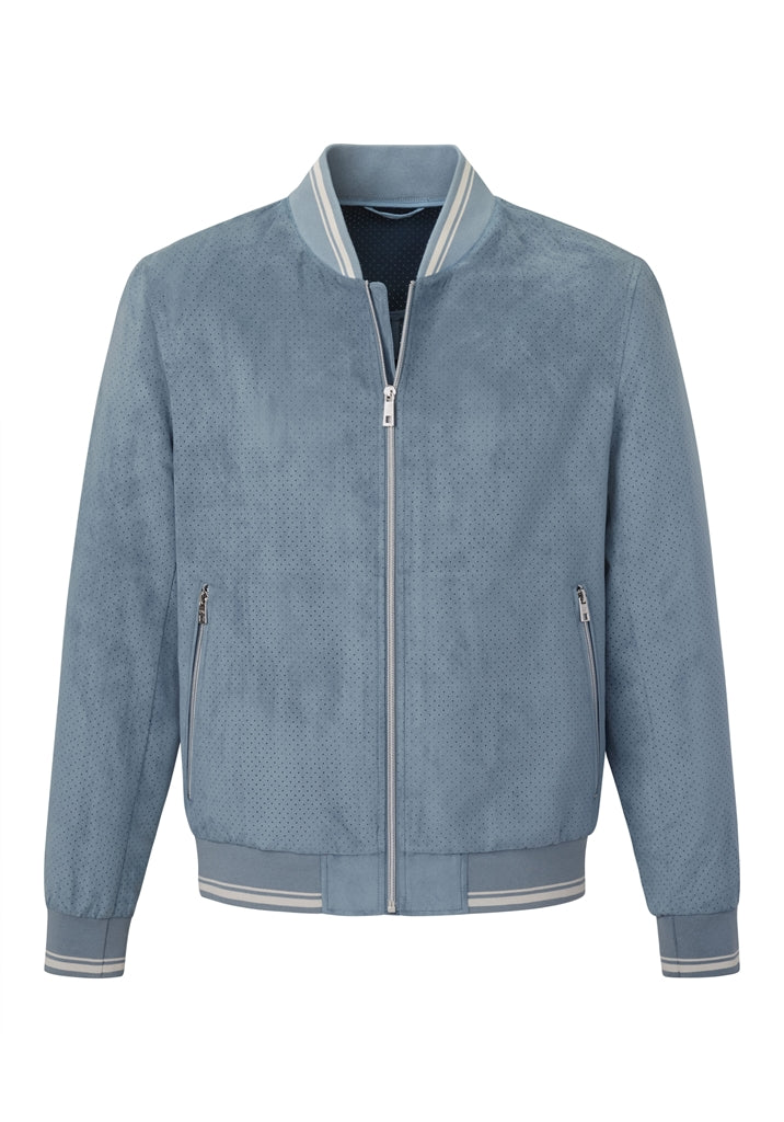 Model bomber jacket in Dusty Blue by S4