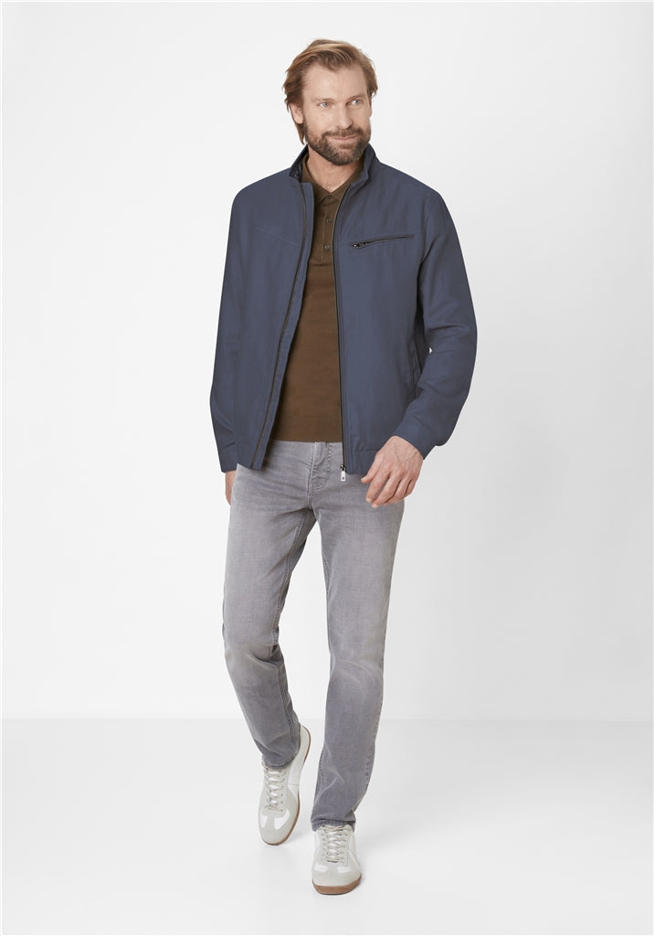 Linen and Cotton bomber jacket in Navy by S4