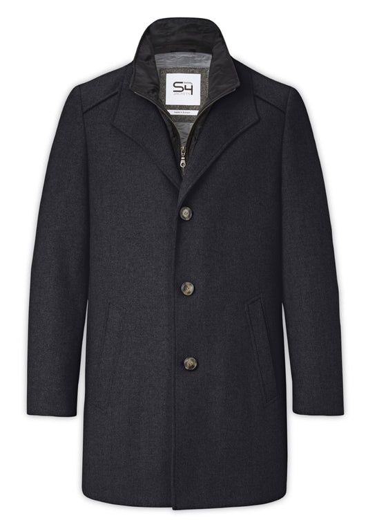 Wool mix coat in navy by S4
