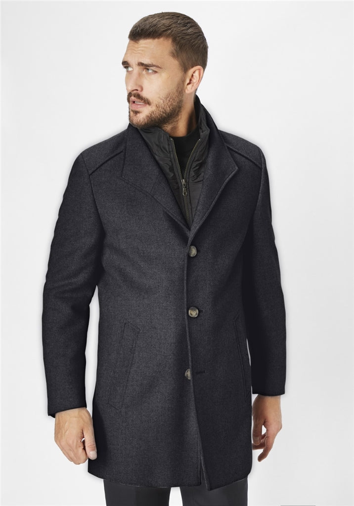 Wool mix coat in navy by S4
