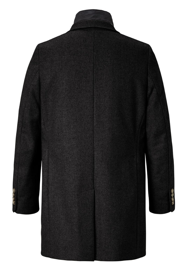 Wool mix coat in black by S4