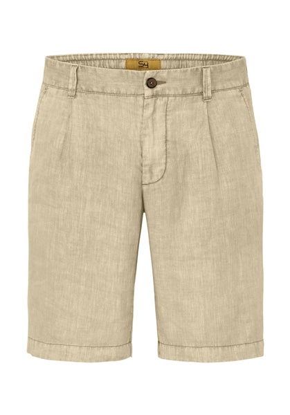 Linen shorts in camel by S4