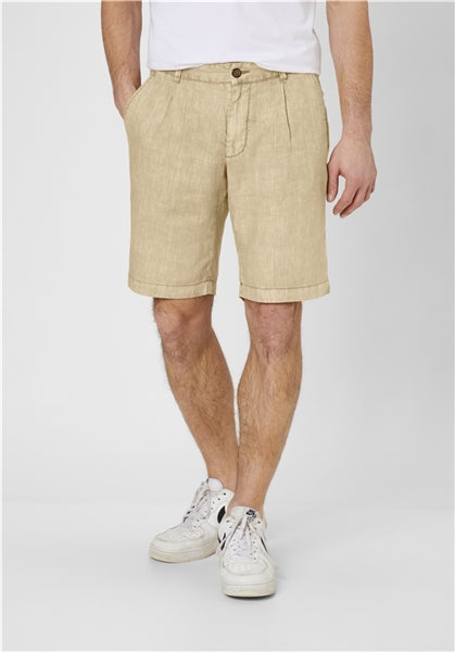Linen shorts in camel by S4