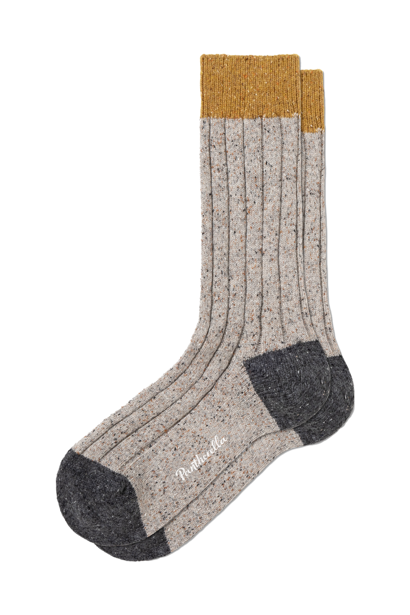 Thornham in Natural Fleck and Mustard by Pantherella