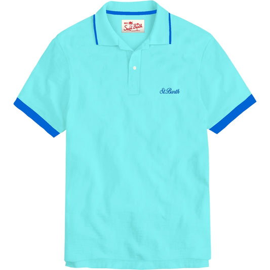 Turquoise and blue polo by MC2 Saint Barth