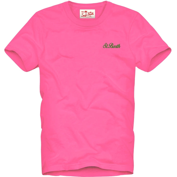 Bubblegum pink t-shirt by MC2 Saint Barth