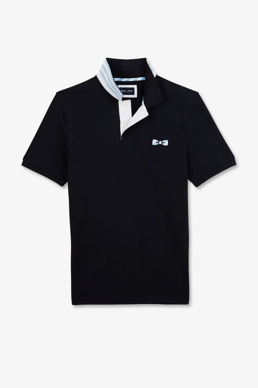 Polo with large bow detail in Navy by Eden Park