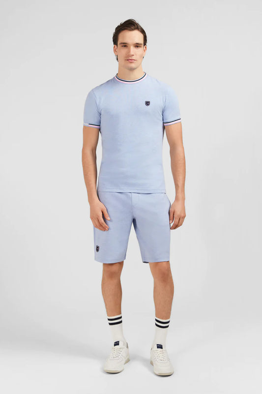 Stretchy t-shirt in light blue by Eden Park