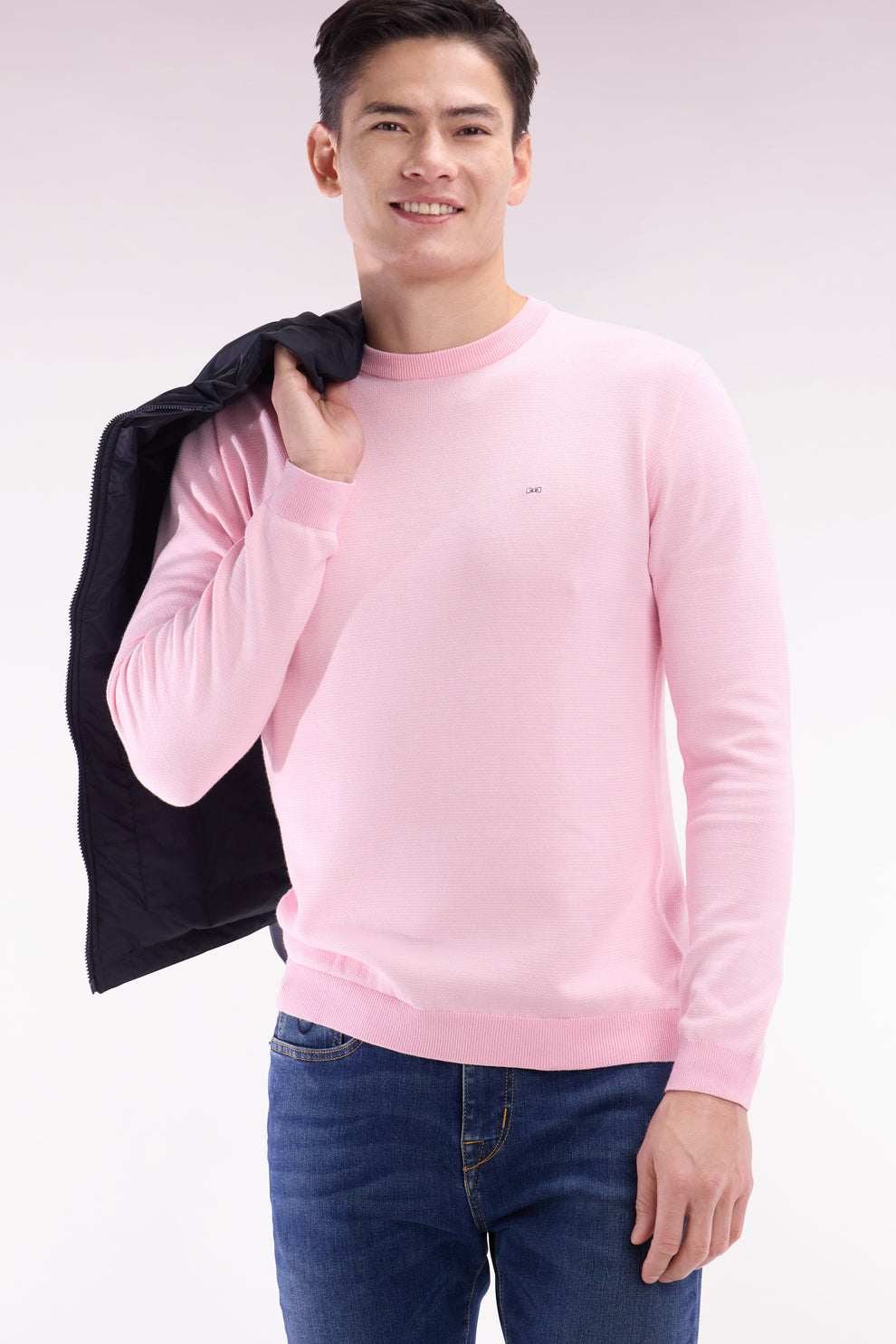 Lightweight knit in baby pink by Eden Park