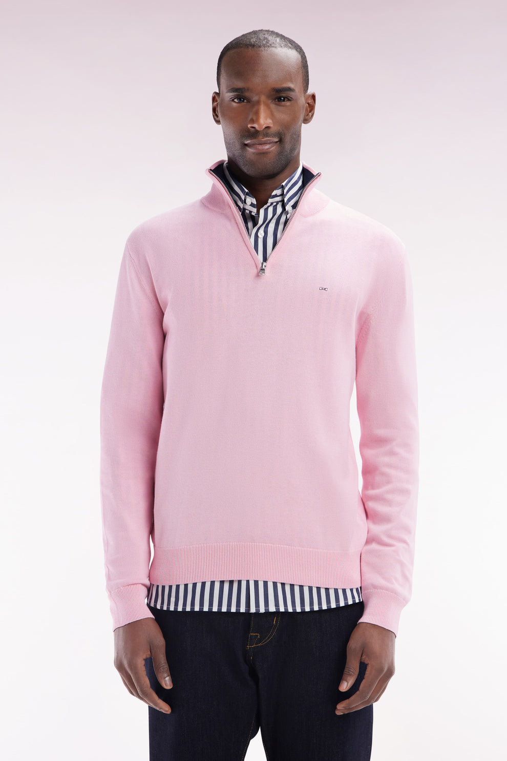 Baby pink trucker neck by Eden Park