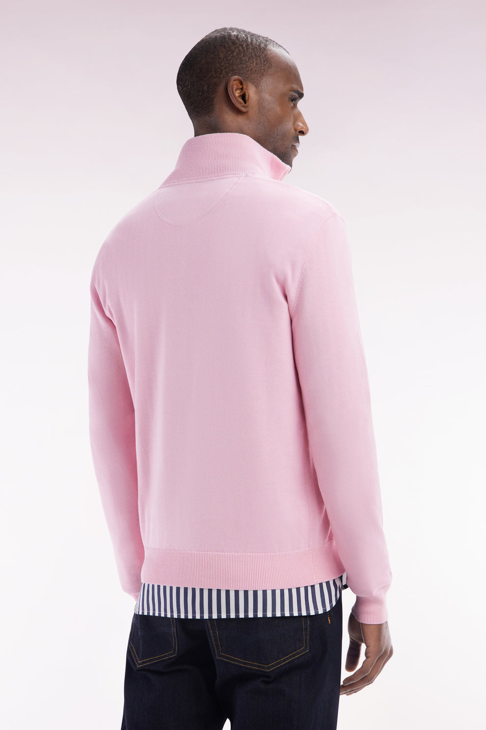 Baby pink trucker neck by Eden Park