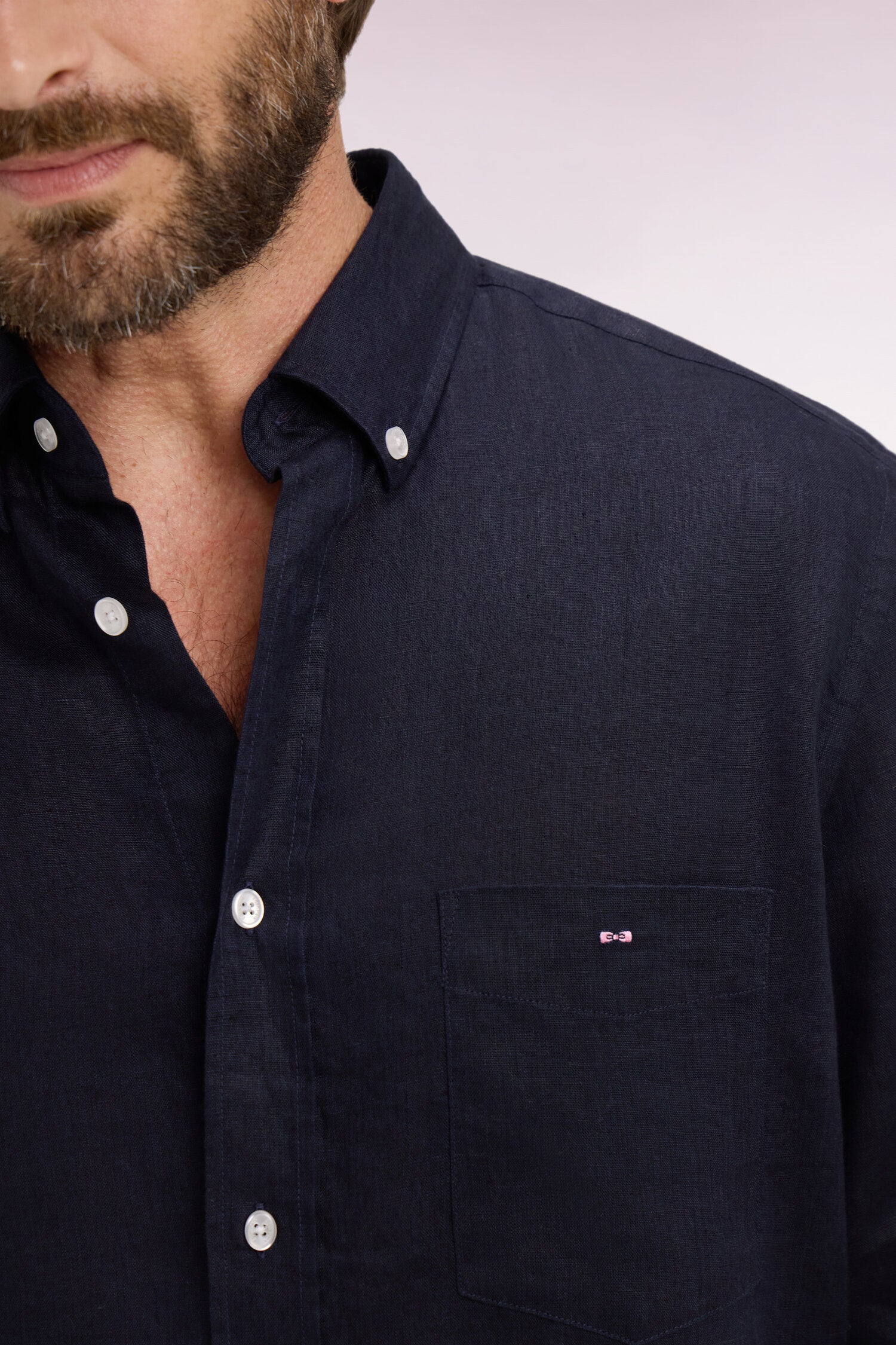 Linen shirt in Navy by Eden Park